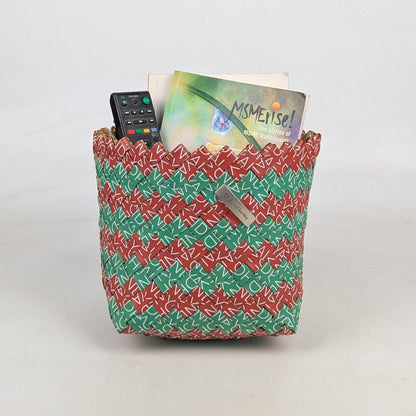 Upcycled Handcrafted Origami Basketry Deco Storage Large (BDSL0626-001) PS_W