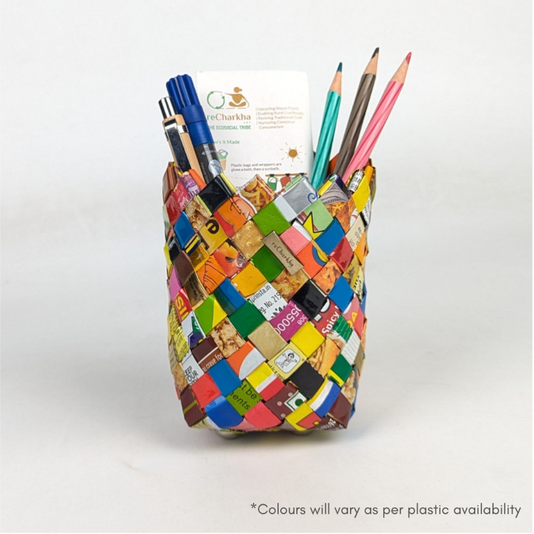 Upcycled Handcrafted Origami Basketry Deco Storage Small (BDSS0126-009)