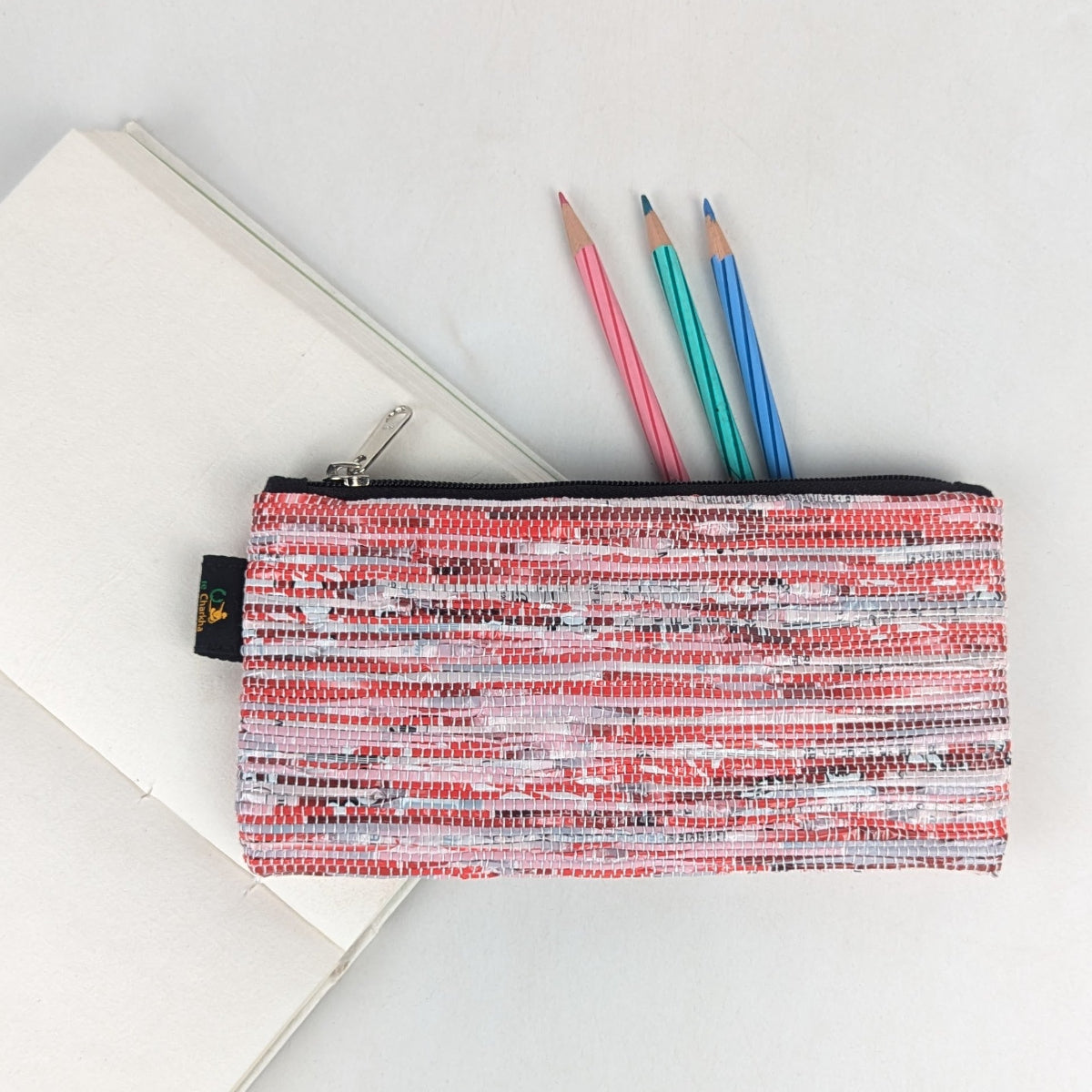Upcycled Handcrafted Pencil Pouch (PP0526-028) PS_W