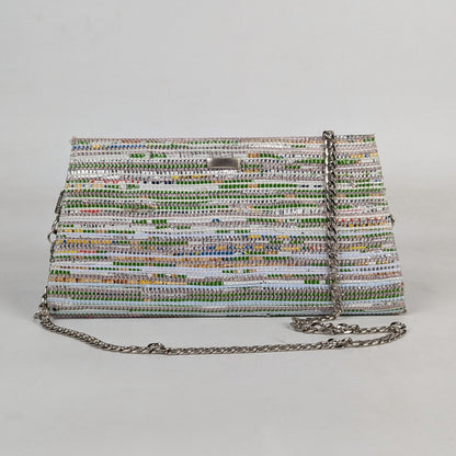 Upcycled Handcrafted Trapeze Clutch Sling(TC1225-006)