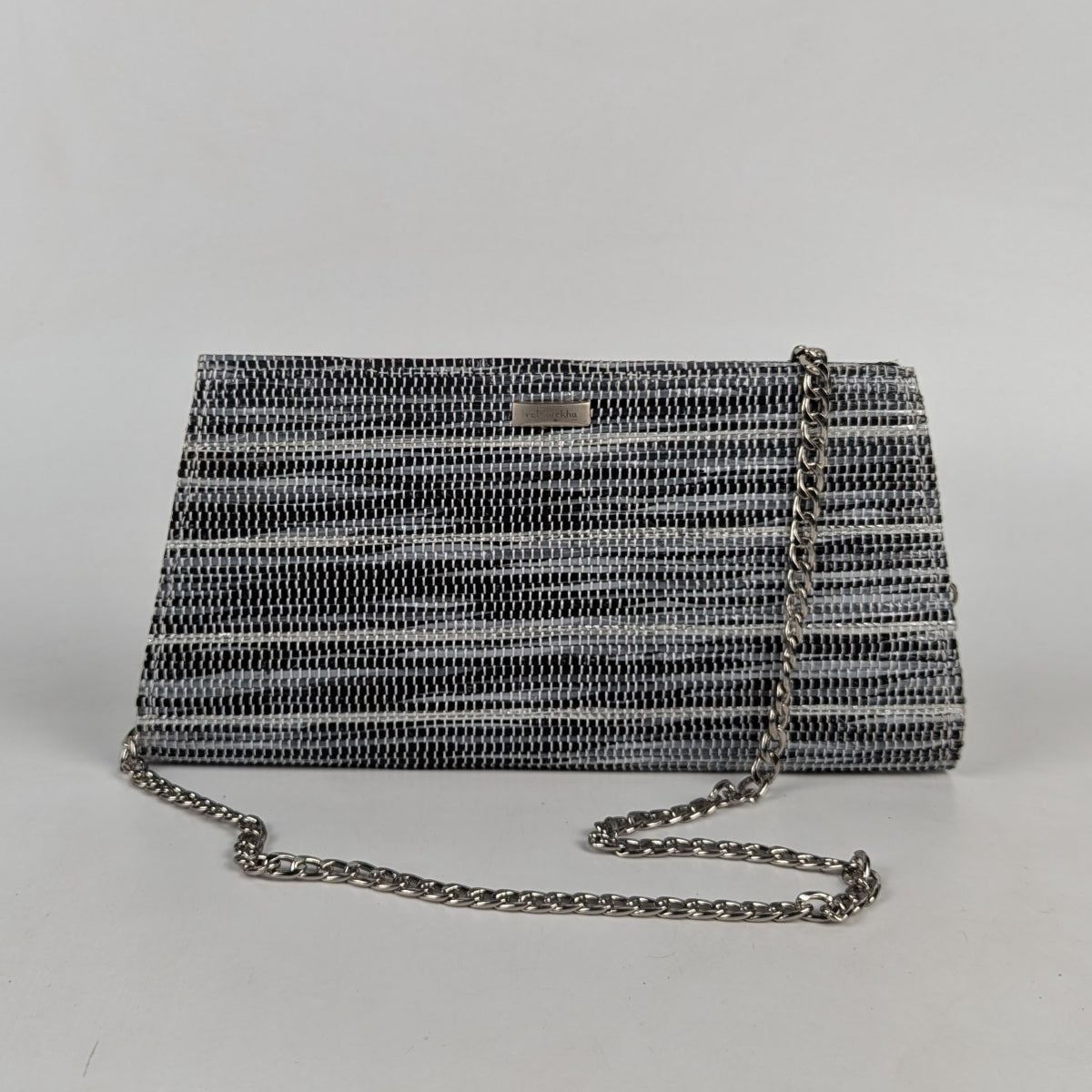 Upcycled Handcrafted Trapeze Clutch (TC0425-003) PS_W