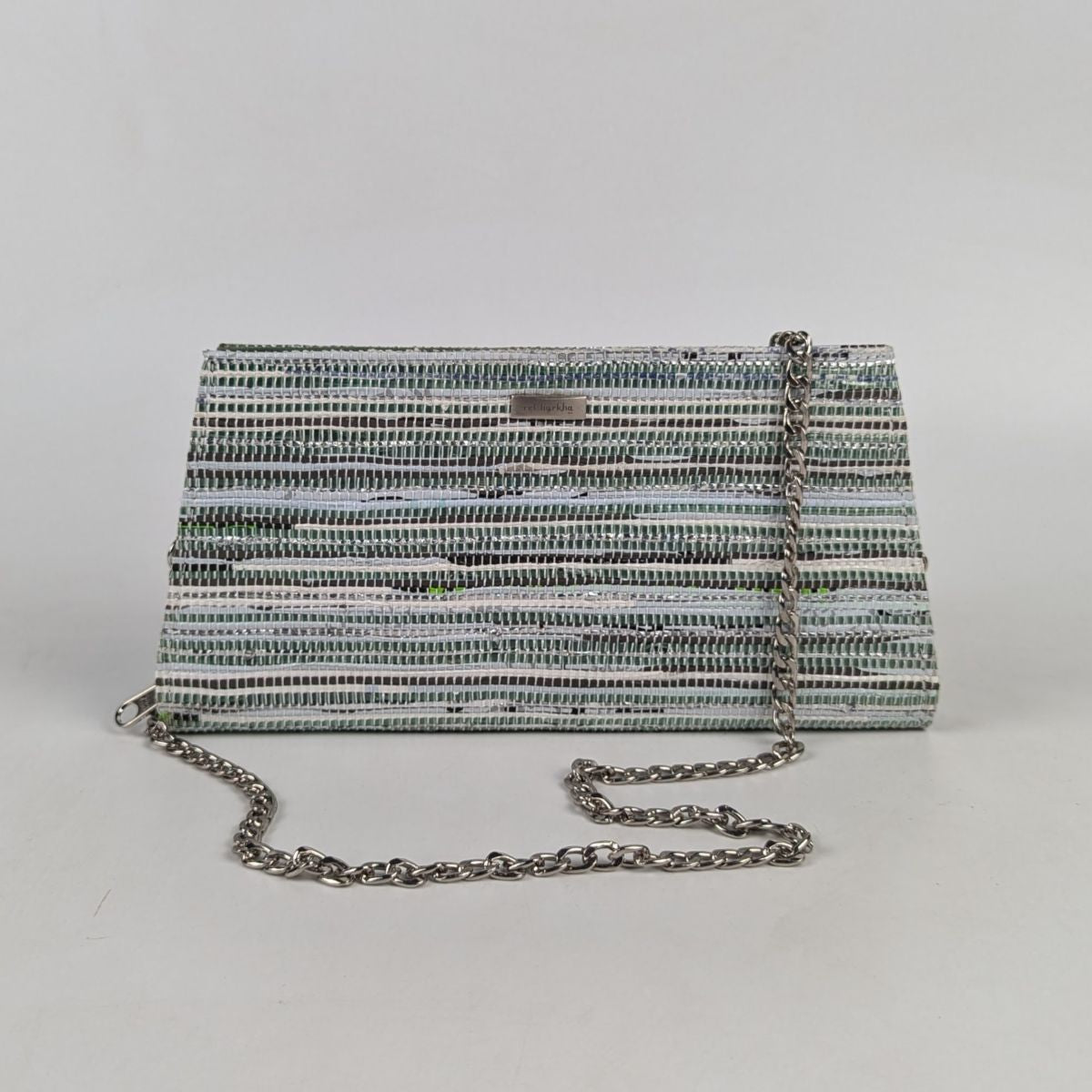 Upcycled Handcrafted Trapeze Clutch (TC0425-007) PS_W