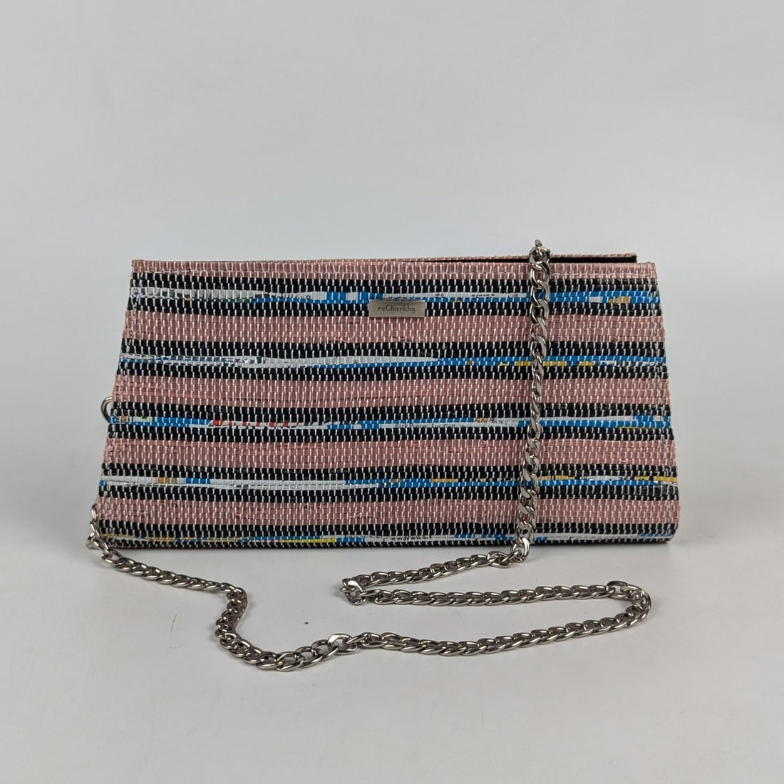 Upcycled Handcrafted Trapeze Clutch (TC0425-017) PS_W