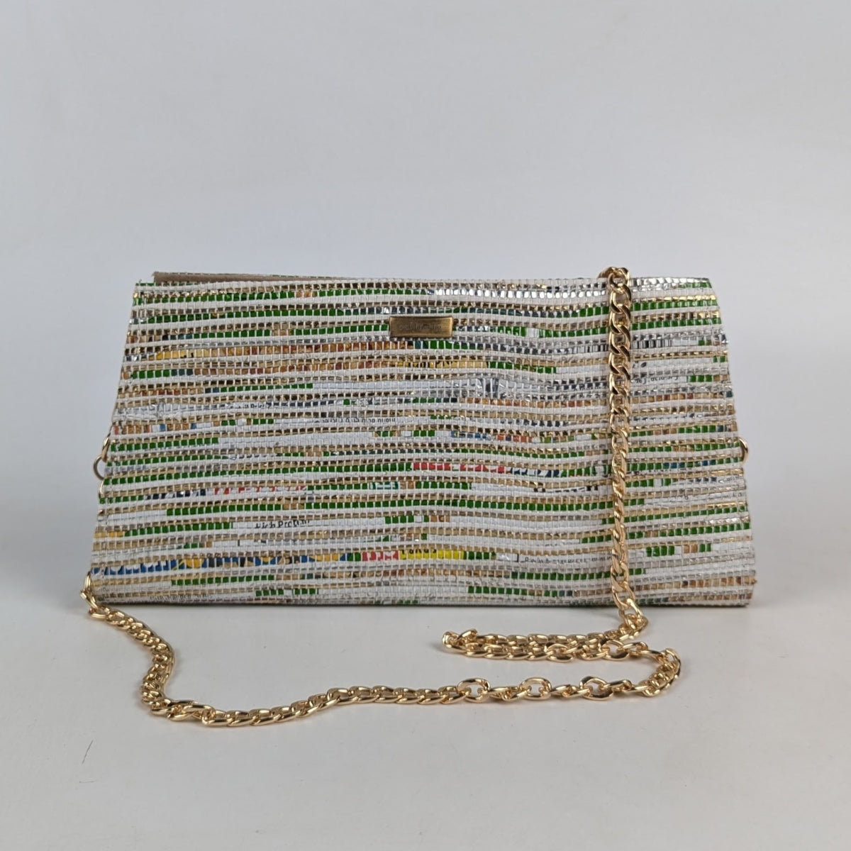 Upcycled Handcrafted Trapeze Clutch (TC0425-020) PS_W