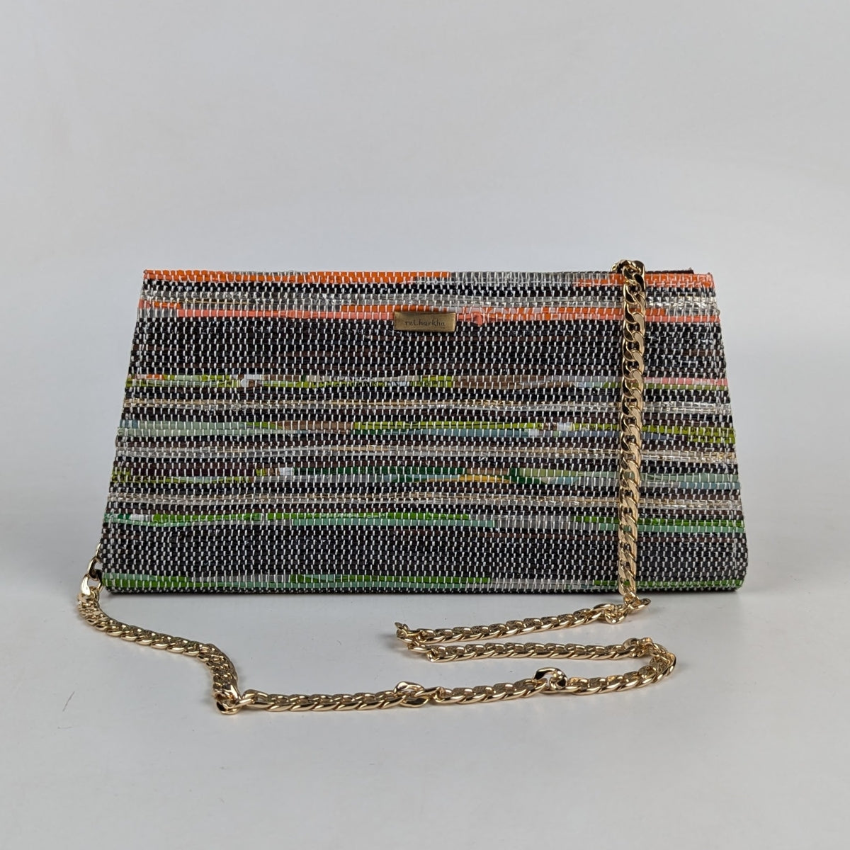 Upcycled Handcrafted Trapeze Clutch (TC0425-023) PS_W