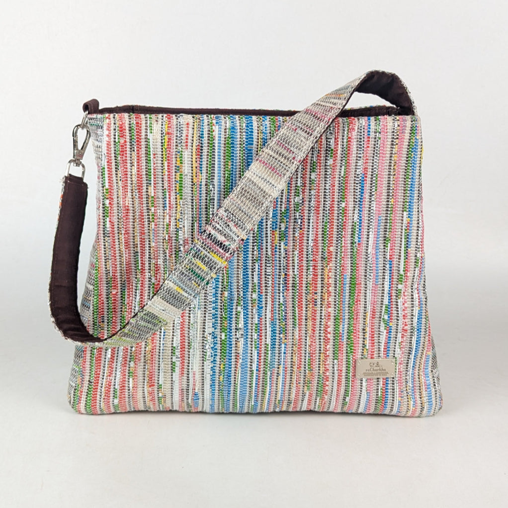 Upcycled Handcrafted Trapeze Tote (TT0325-001) PS_W