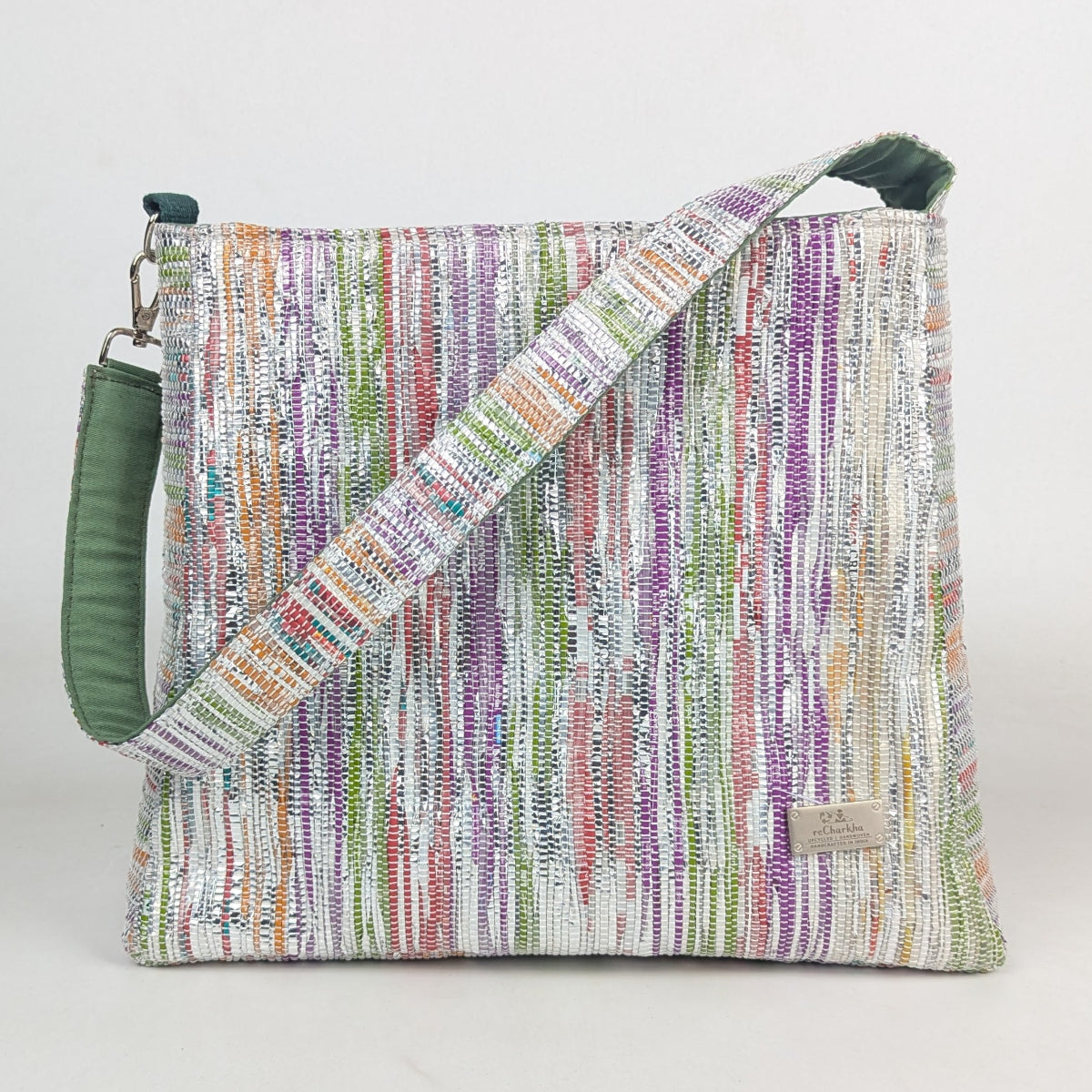 Upcycled Handcrafted Trapeze Tote (TT0226-013) PS_W