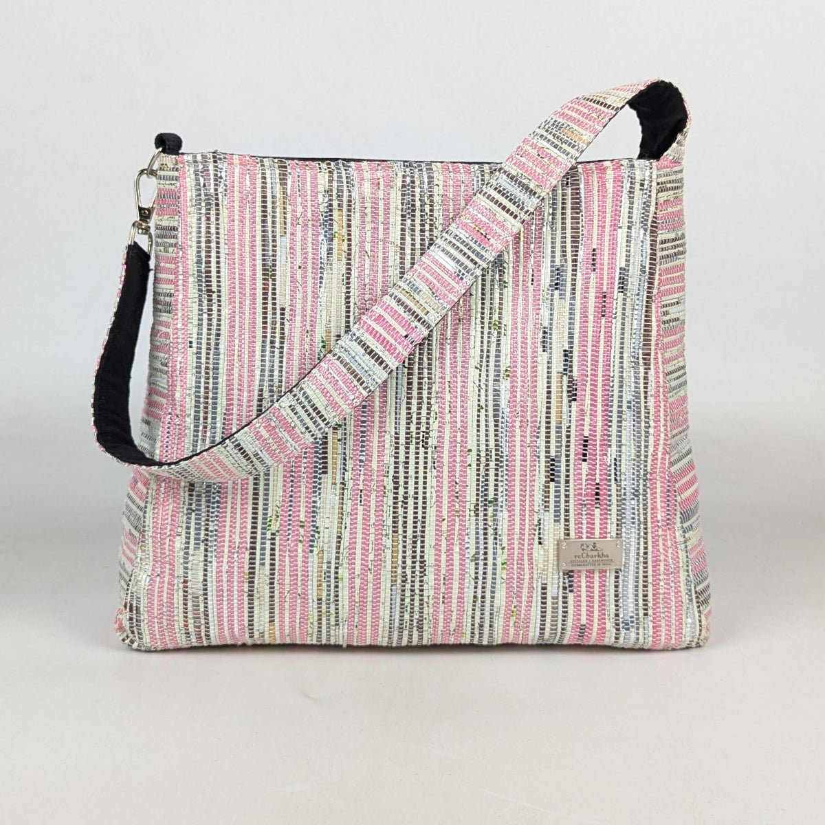Upcycled Handcrafted Trapeze Tote (TT0426-010) PS_W 