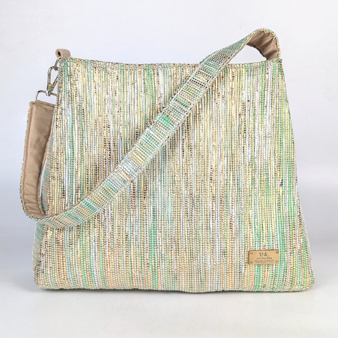 Upcycled Handcrafted Trapeze Tote (TT1025-002) PS_W