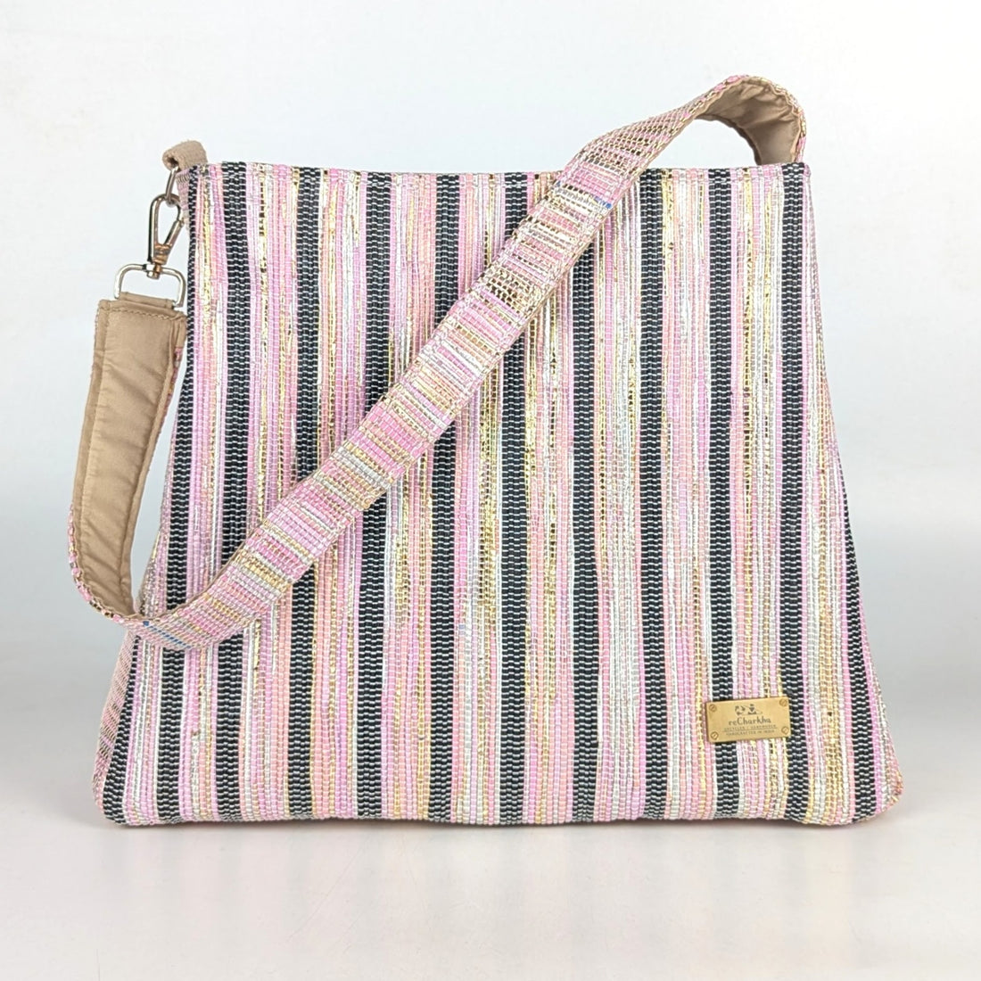 Upcycled Handcrafted Trapeze Tote (TT1025-004) PS_W