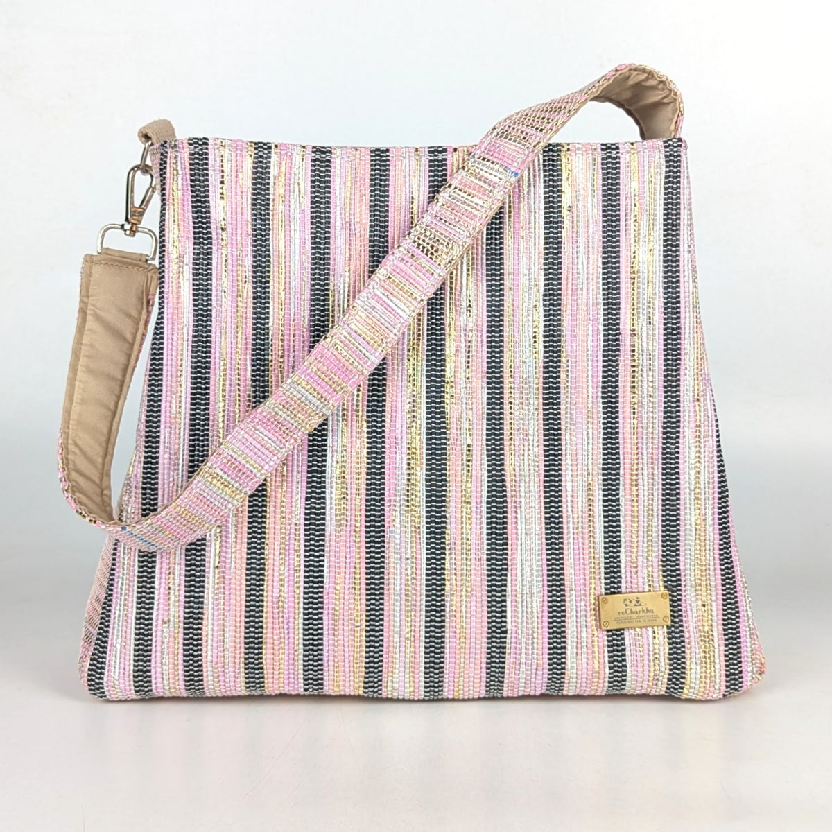 Upcycled Handcrafted Trapeze Tote (TT1025-004) PS_W