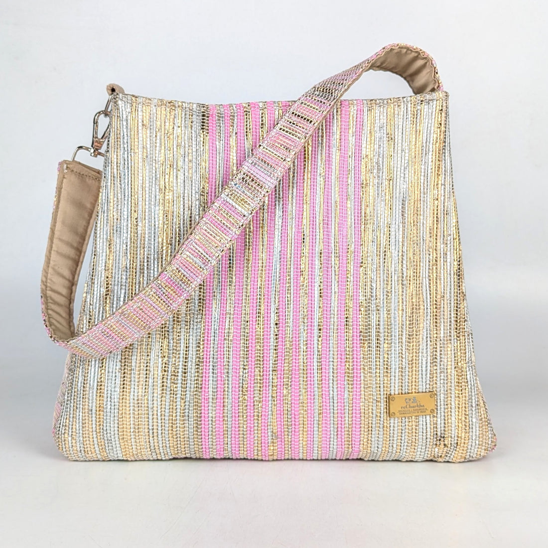 Upcycled Handcrafted Trapeze Tote (TT1025-007) PS_W
