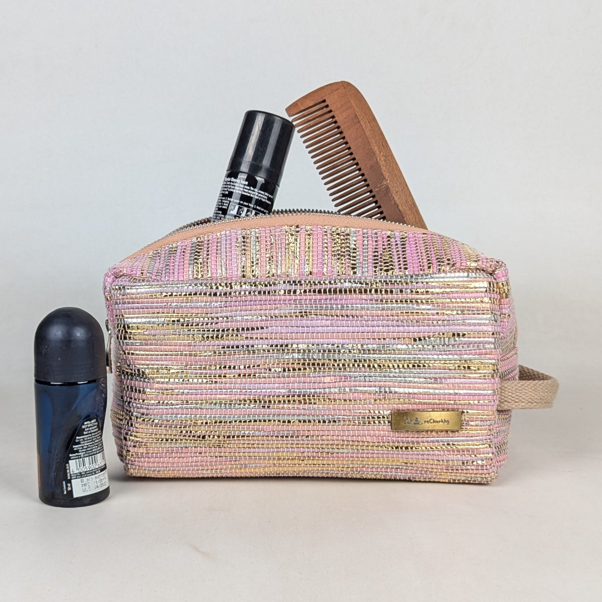 Upcycled Handcrafted Travel Pouch (TK0326-010) PS_W