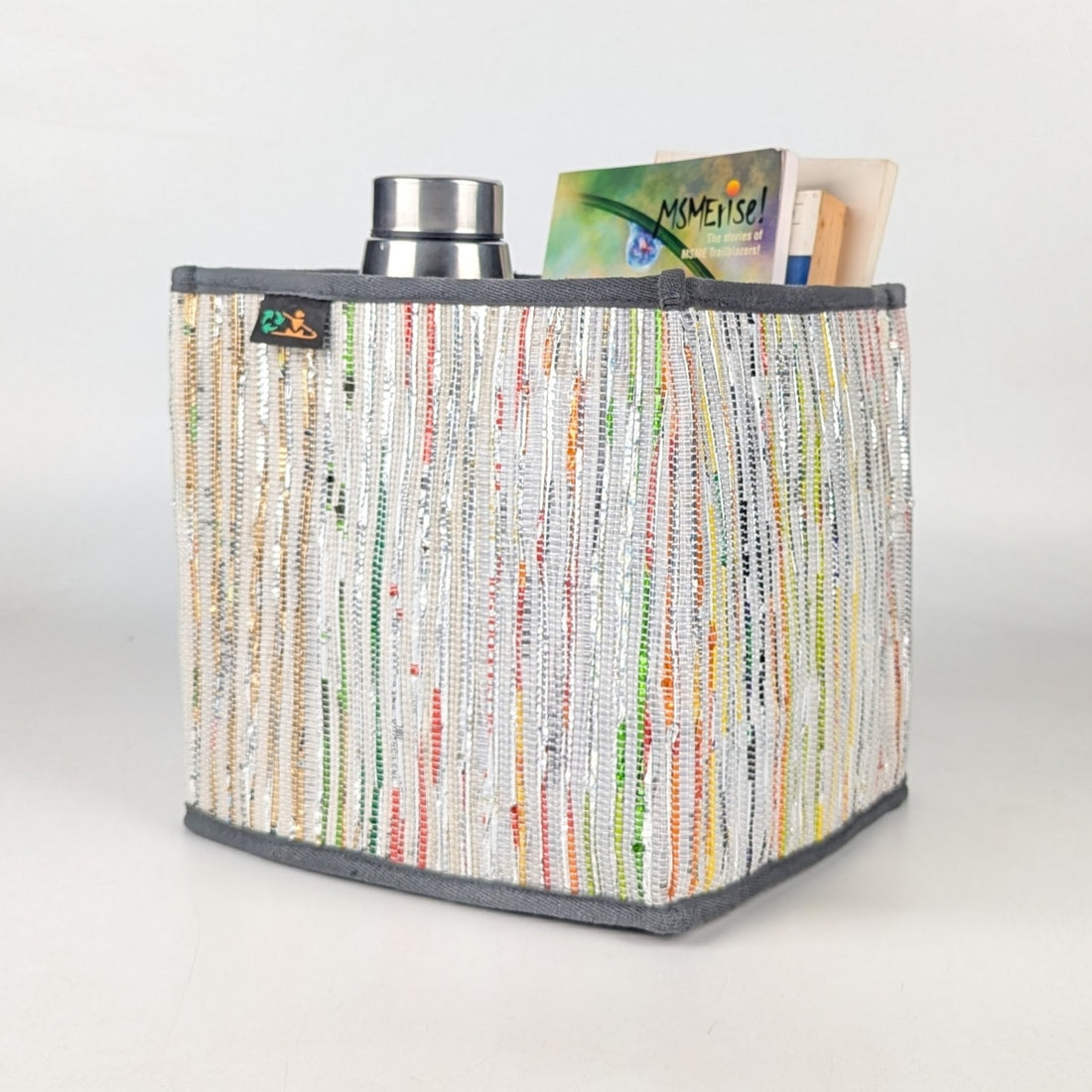 Upcycled Handwoven Collapsible Storage Basket Medium (CSBM0525-001) PS_W