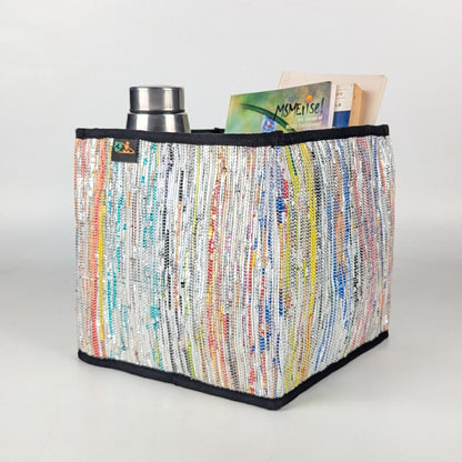 Upcycled Handwoven Collapsible Storage Basket Medium (CSBM0525-011) PS_W