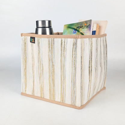 Upcycled Handwoven Collapsible Storage Basket Medium (CSBM0525-012) PS_W