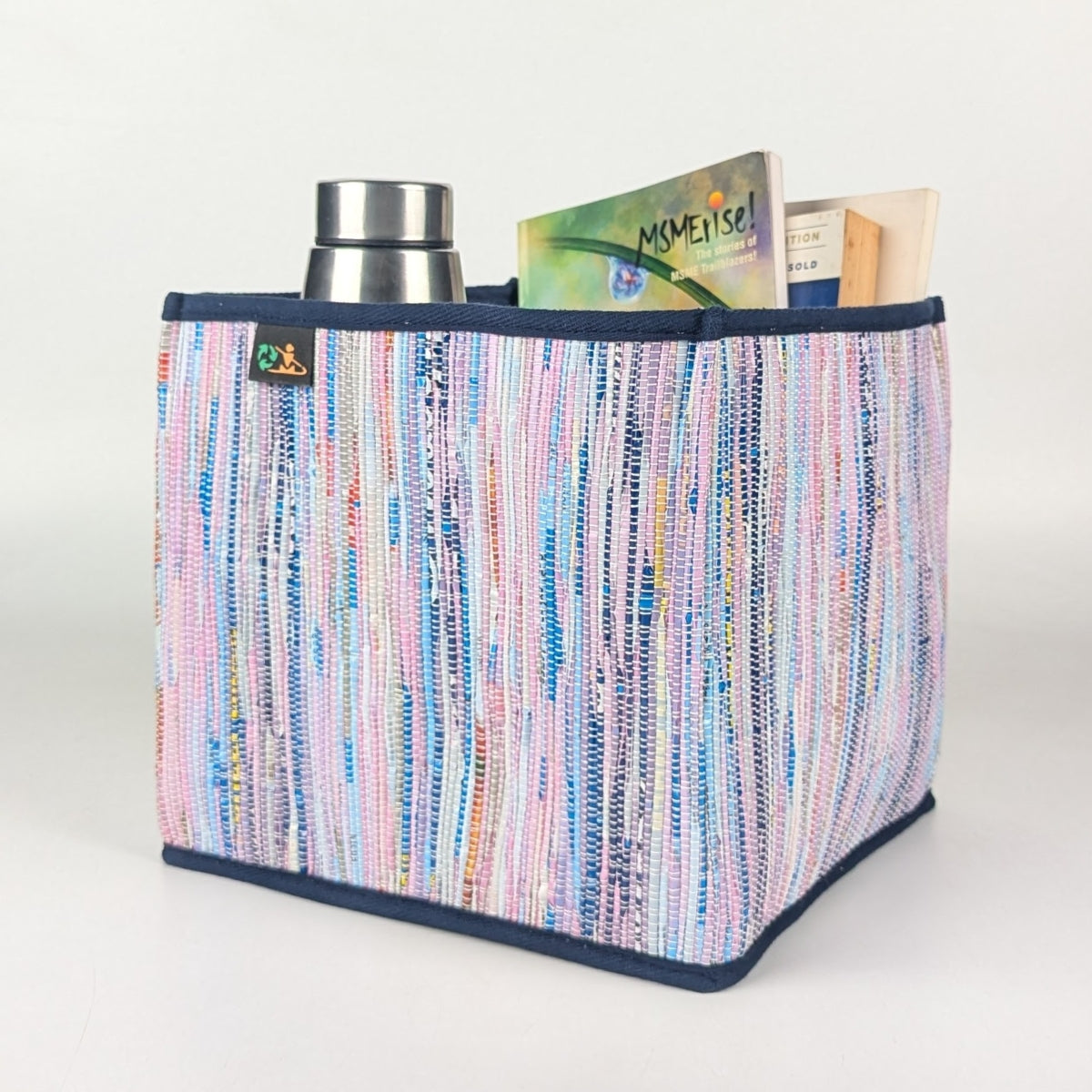 Upcycled Handwoven Collapsible Storage Basket Medium (CSBM0525-018) PS_W