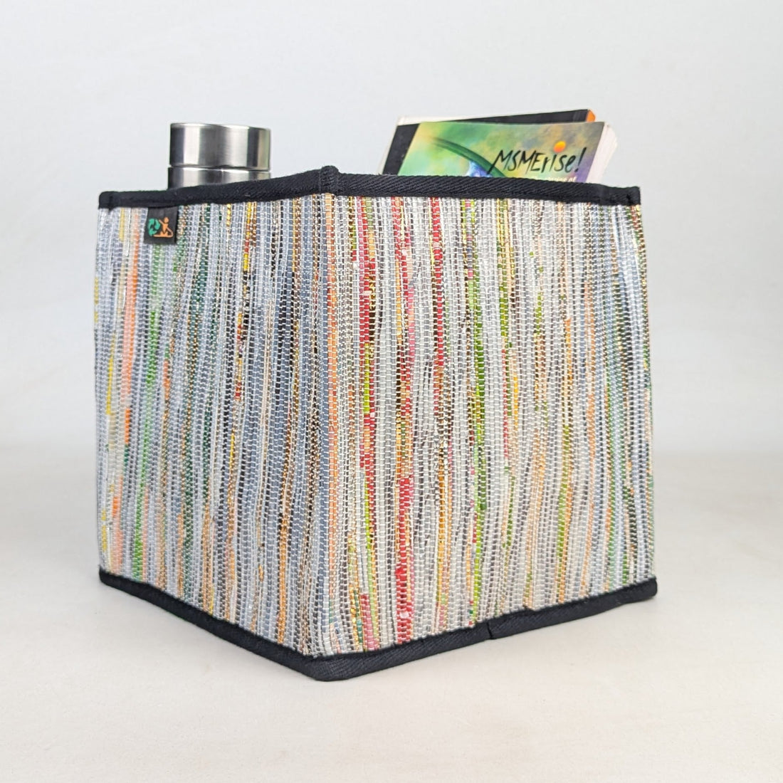 Upcycled Handwoven Collapsible Storage Basket Medium (CSBM0526-001) PS_W 