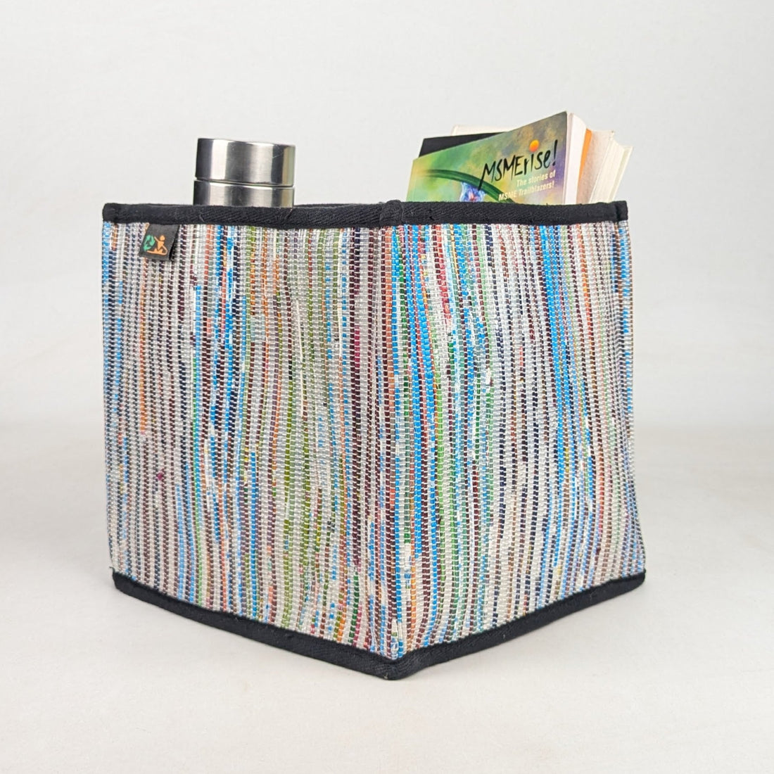 Upcycled Handwoven Collapsible Storage Basket Medium (CSBM0526-004) PS_W 