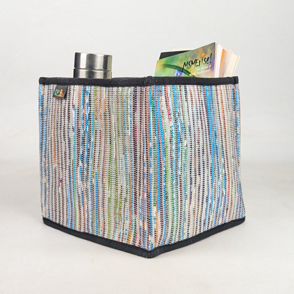 Upcycled Handwoven Collapsible Storage Basket Medium (CSBM0526-004) PS_W 