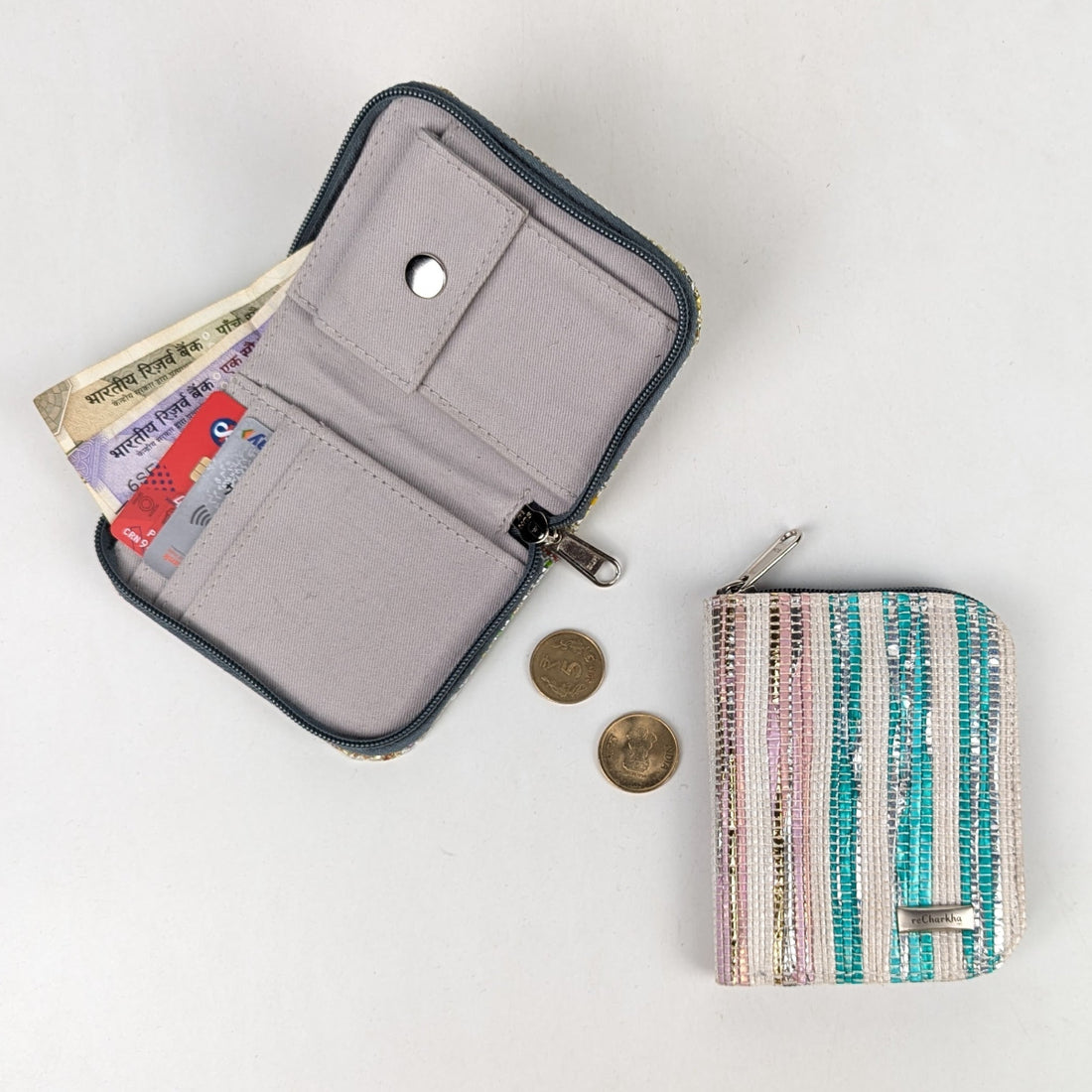 Upcycled Handwoven D Wallet (DW0326-009) PS_W