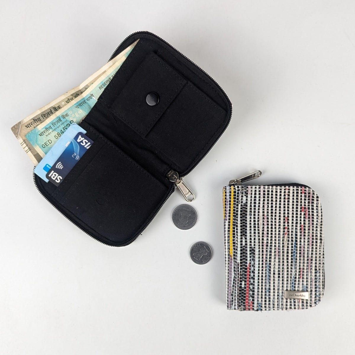 Upcycled Handwoven D Wallet (DW1225-006) PS_W