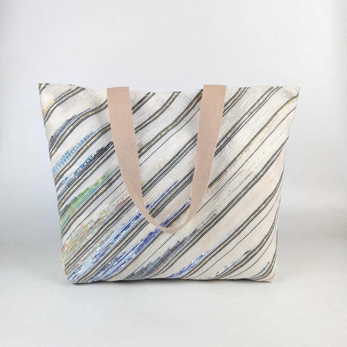 Upcycled Handwoven Designer Beach Bag (BBD0325-006) PS_W