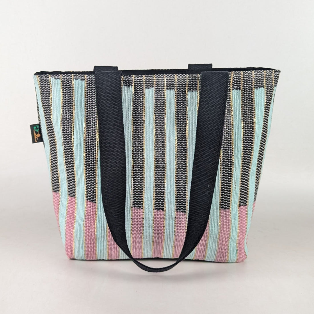Upcycled Handwoven Designer Shopper Tote (DST0325-006) PS_W