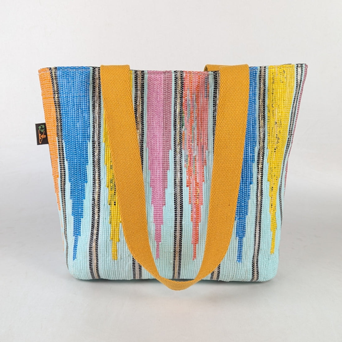Upcycled Handwoven Designer Shopper Tote (DST0325-007) PS_W