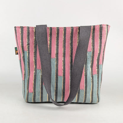 Upcycled Handwoven Designer Shopper Tote (DST0425-007) PS_W