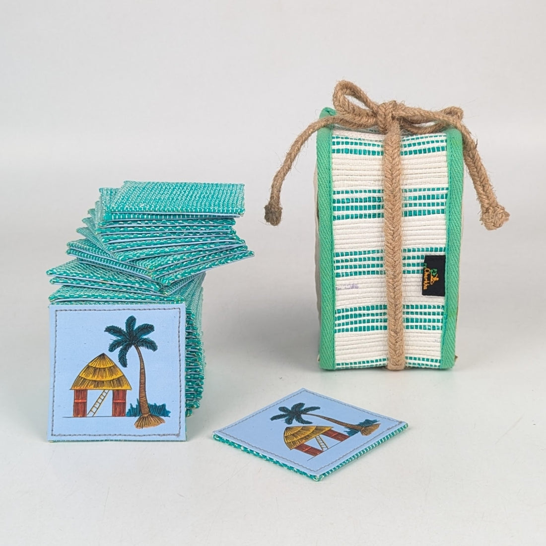 Upcycled Handwoven Indian Folk Art Memory Game (MG0725-003) PS_W