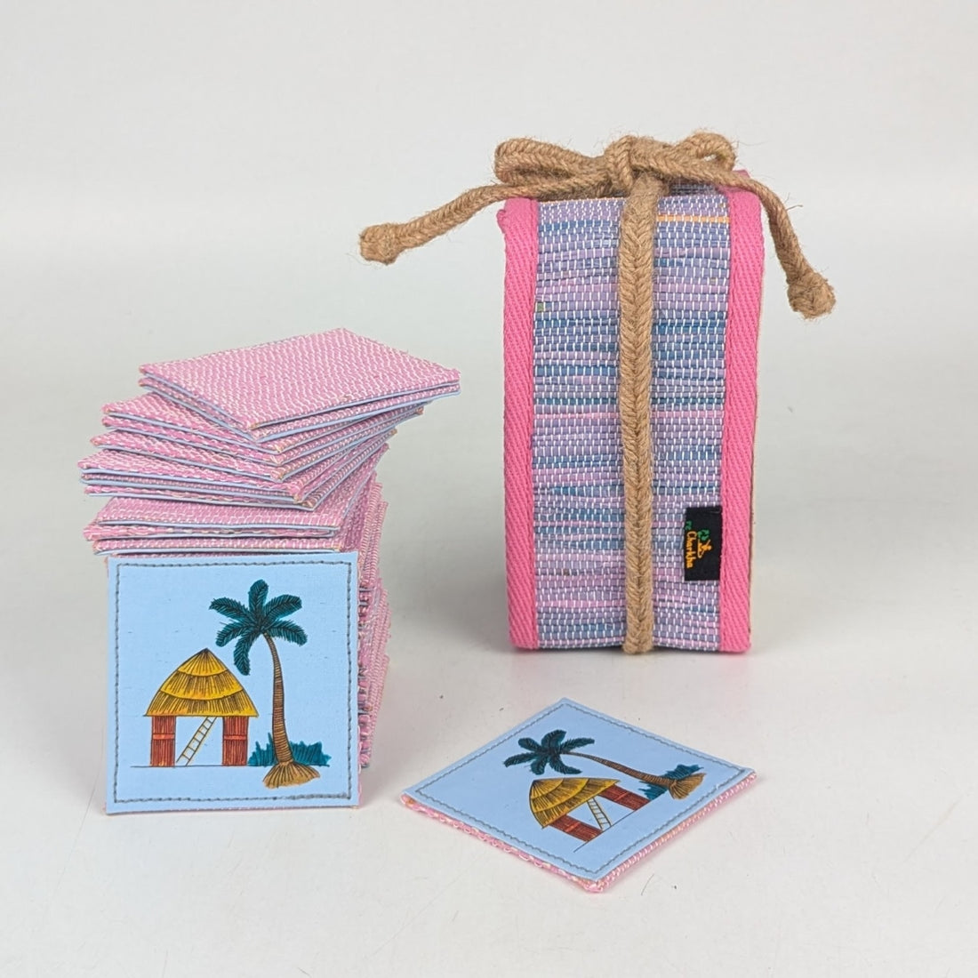 Upcycled Handwoven Indian Folk Art Memory Game (MG0725-004) PS_W