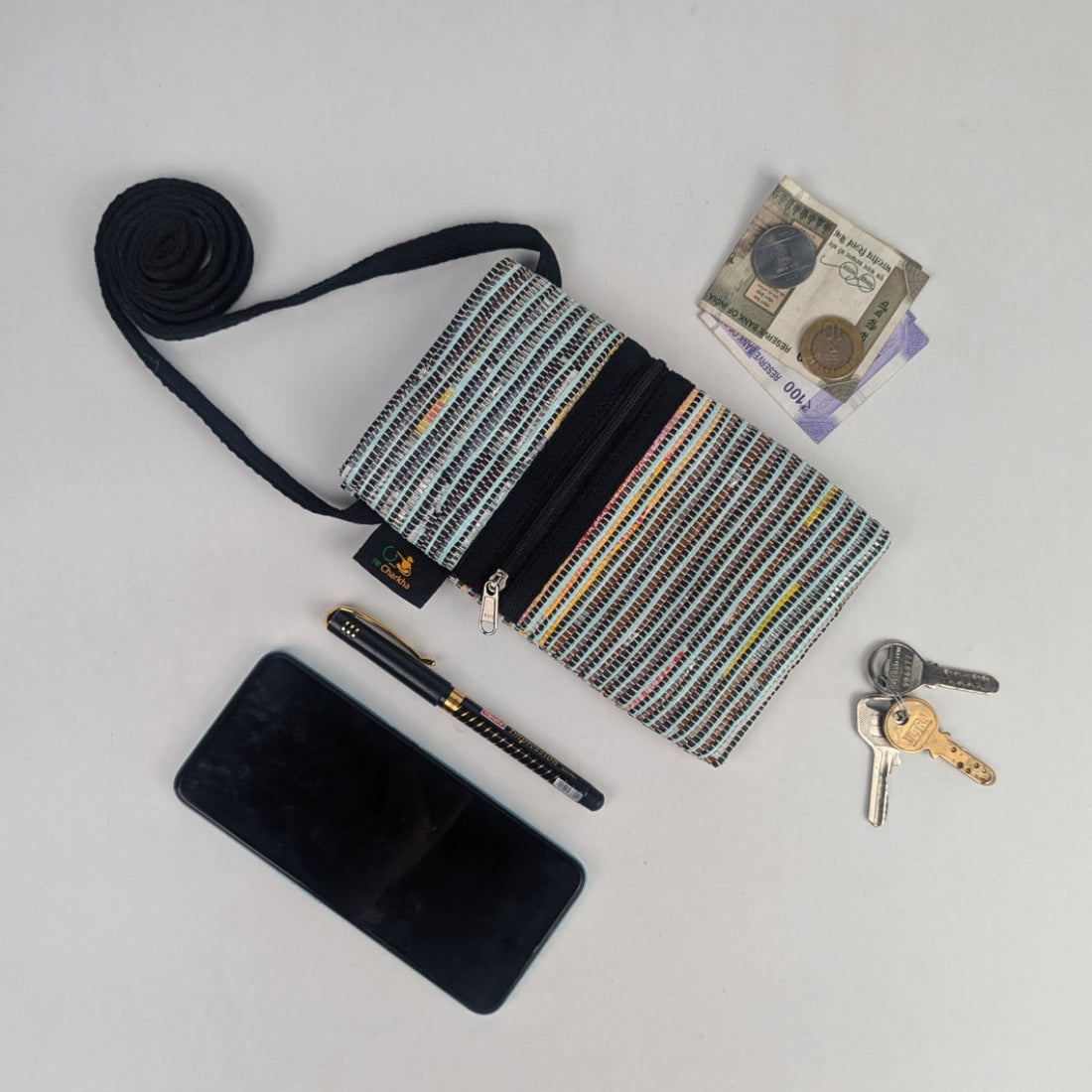 Upcycled Handwoven Mobile Sling (MSL0126-001) PS_W