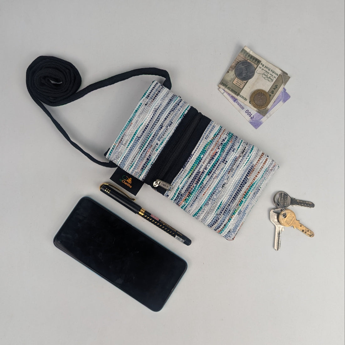 Upcycled Handwoven Mobile Sling (MSL0126-003) PS_W