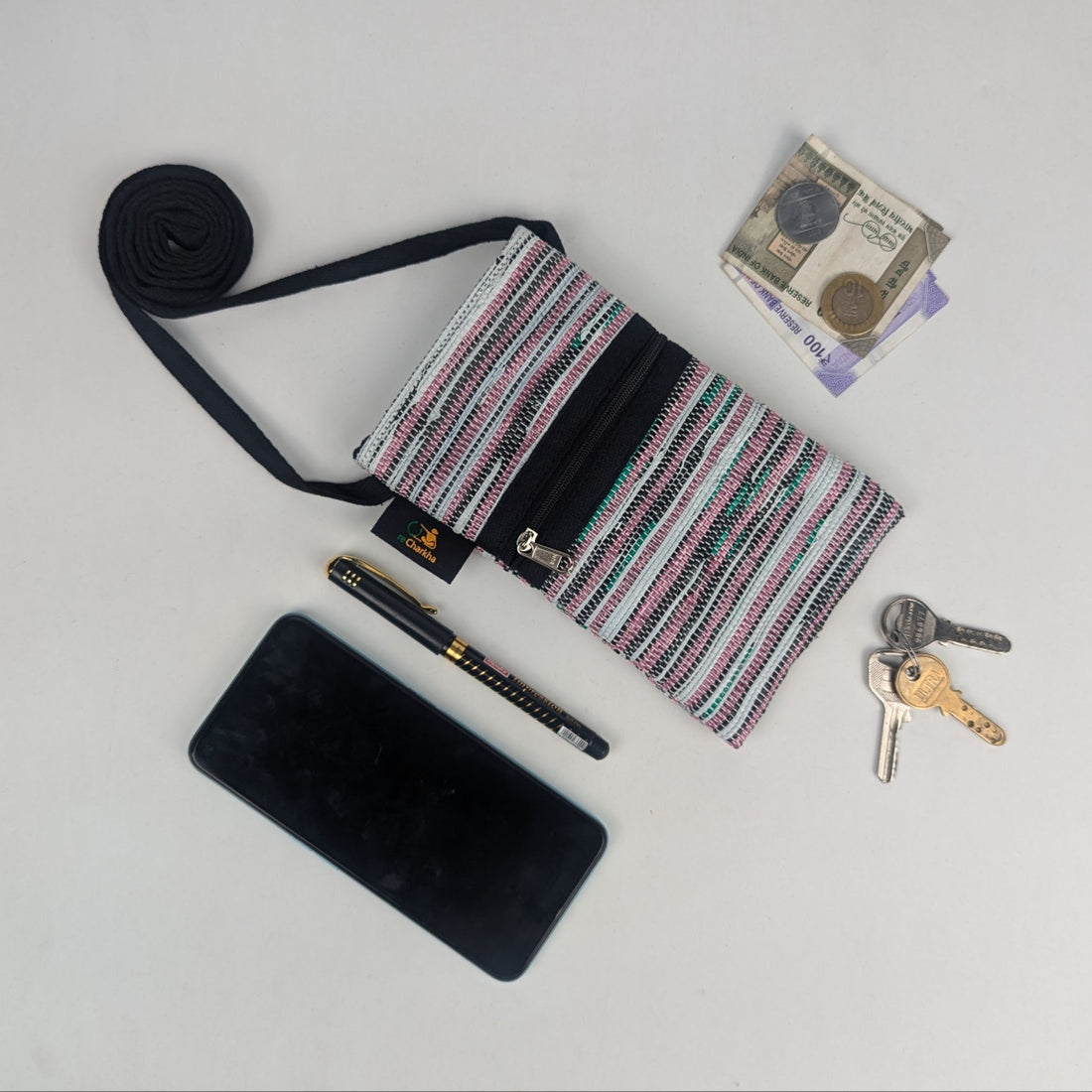 Upcycled Handwoven Mobile Sling (MSL0126-004) PS_W