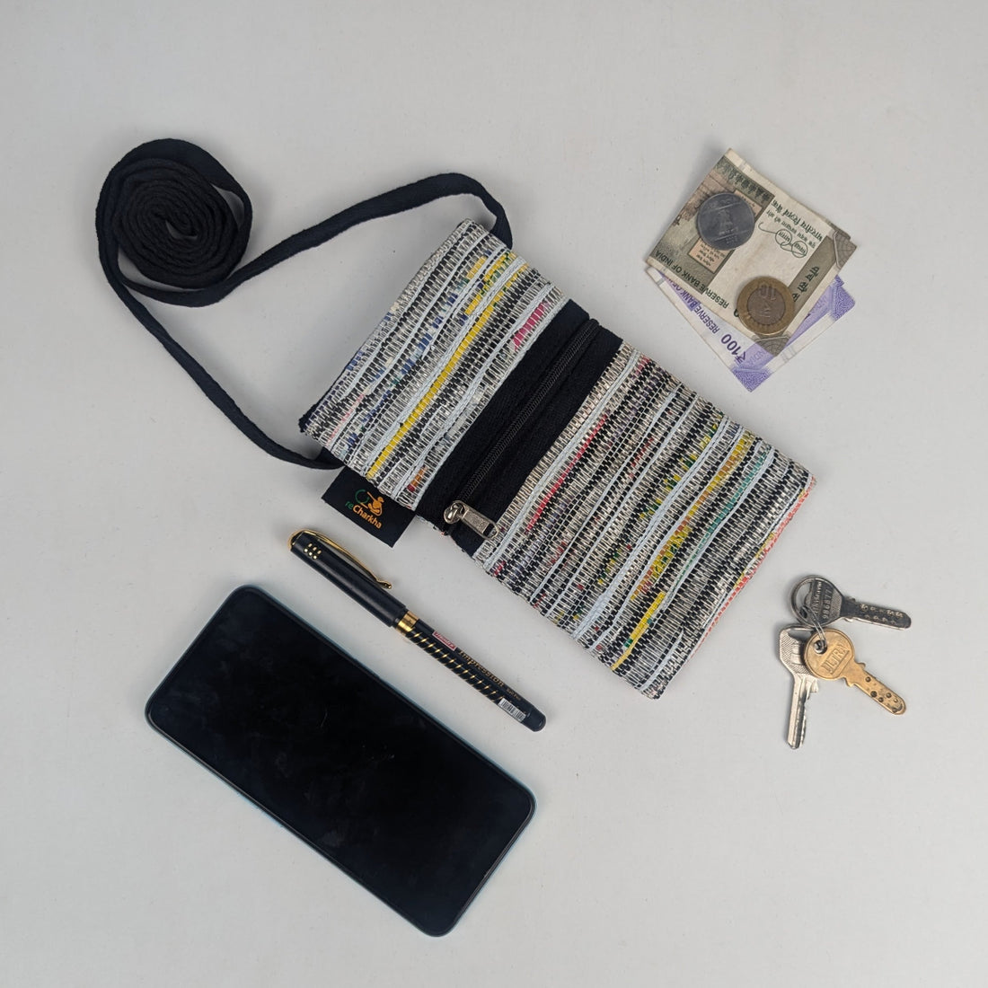 Upcycled Handwoven Mobile Sling (MSL0126-005) PS_W