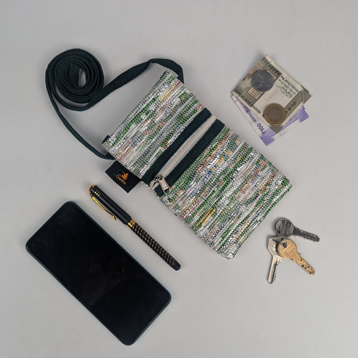 Upcycled Handwoven Mobile Sling (MSL0126-008) PS_W