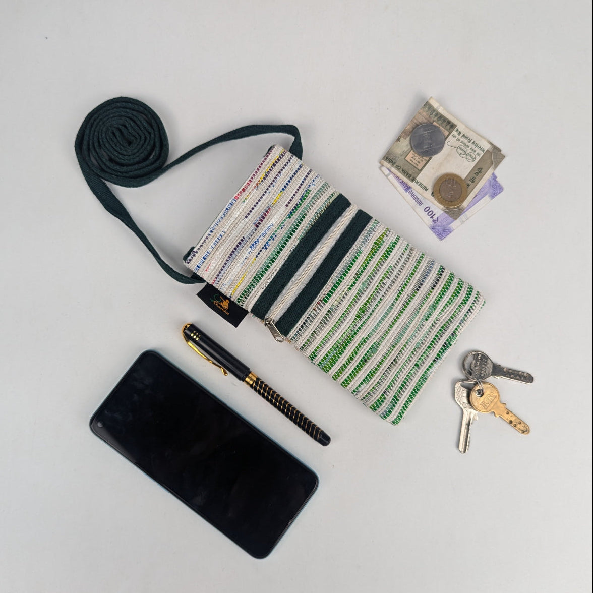 Upcycled Handwoven Mobile Sling (MSL0126-009) PS_W