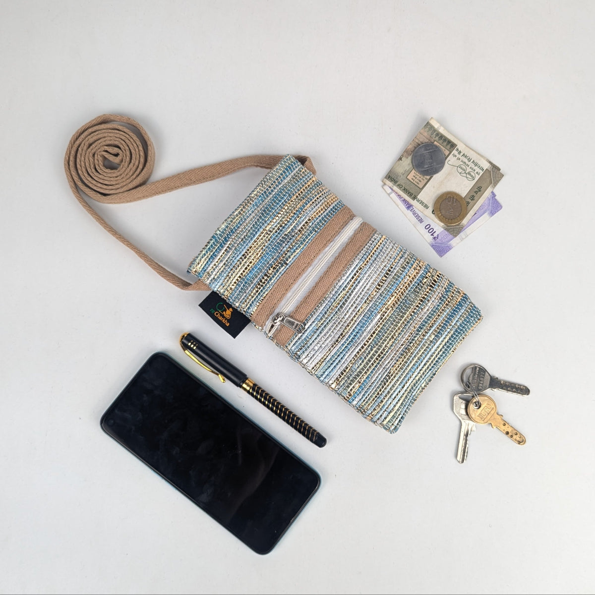 Upcycled Handwoven Mobile Sling (MSL0126-011) PS_W