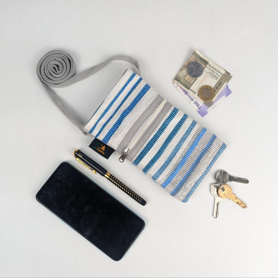 Upcycled Handwoven Mobile Sling (MSL0126-016) PS_W