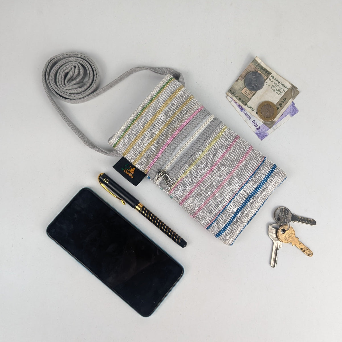 Upcycled Handwoven Mobile Sling (MSL0126-017) PS_W