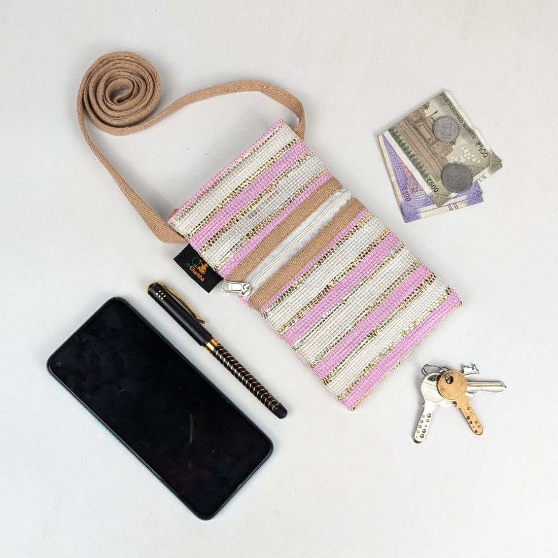 Upcycled Handwoven Mobile Sling (MSL0226-012) PS_W