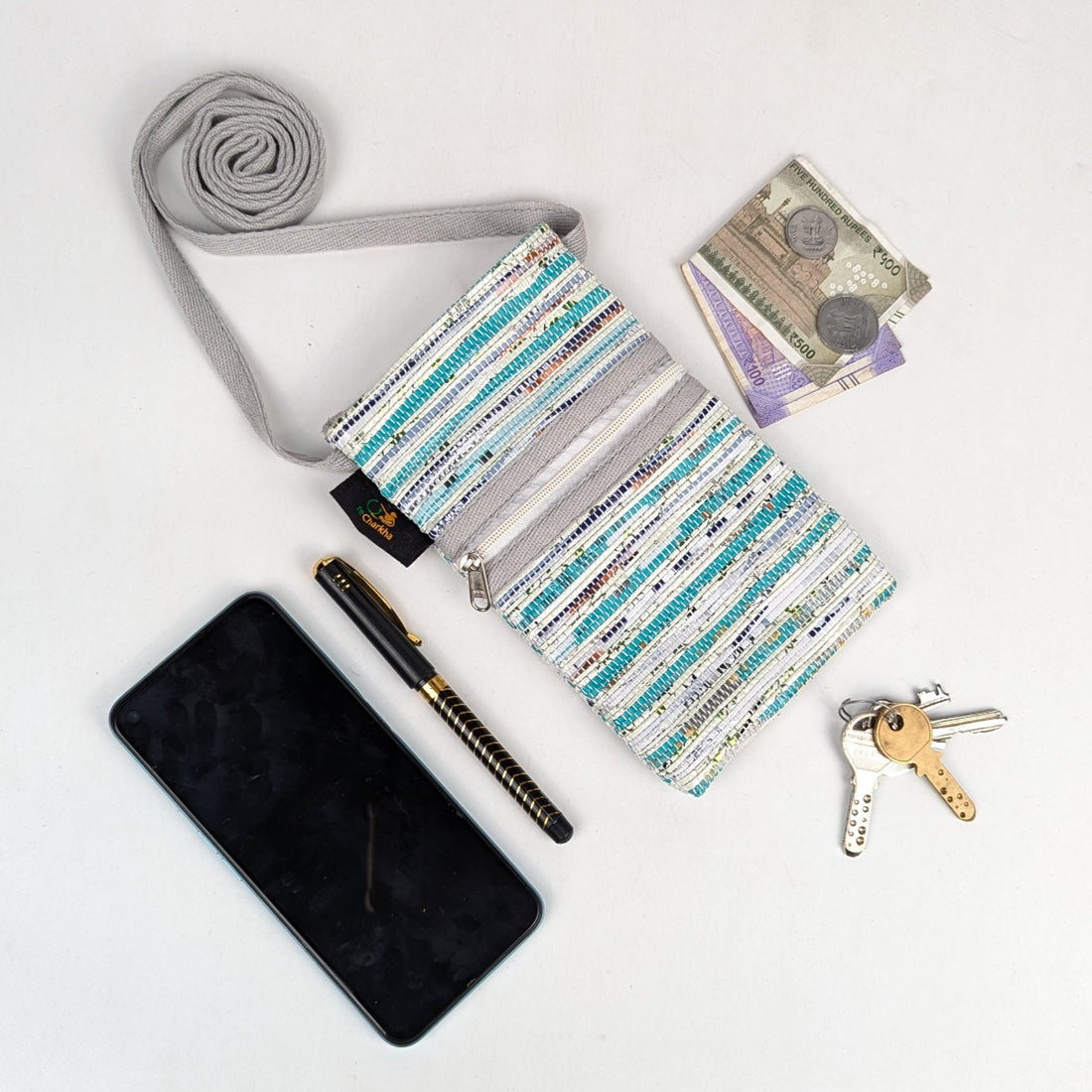 Upcycled Handwoven Mobile Sling (MSL0226-013) PS_W