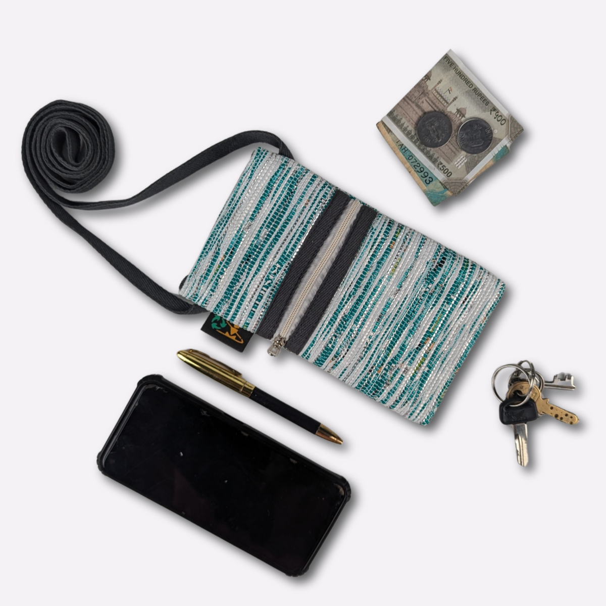 Upcycled Handwoven Mobile Sling (MSL0325-014) PS_W