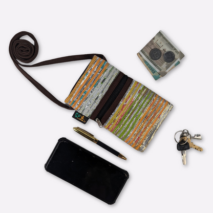 Upcycled Handwoven Mobile Sling (MSL0325-015) PS_W