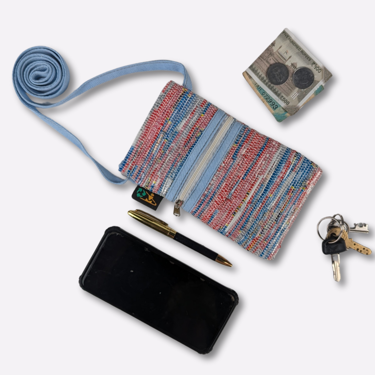 Upcycled Handwoven Mobile Sling (MSL0325-016) PS_W