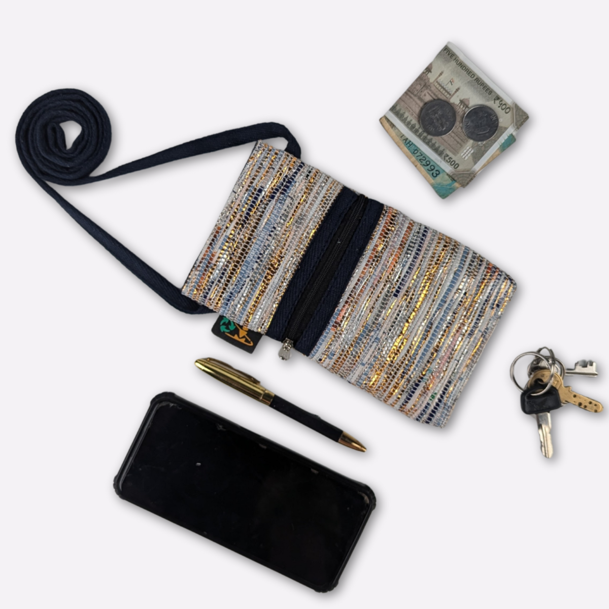 Upcycled Handwoven Mobile Sling (MSL0325-018) PS_W
