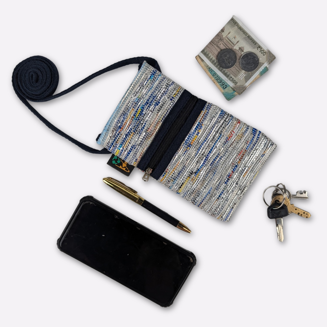 Upcycled Handwoven Mobile Sling (MSL0325-020) PS_W