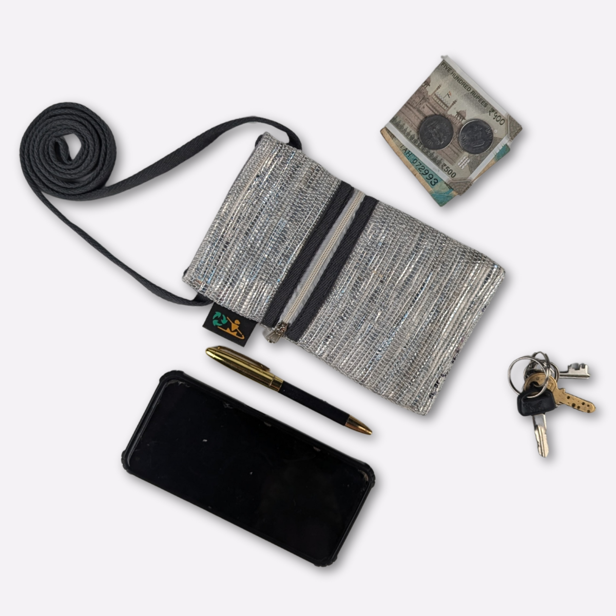 Upcycled Handwoven Mobile Sling (MSL0325-023) PS_W