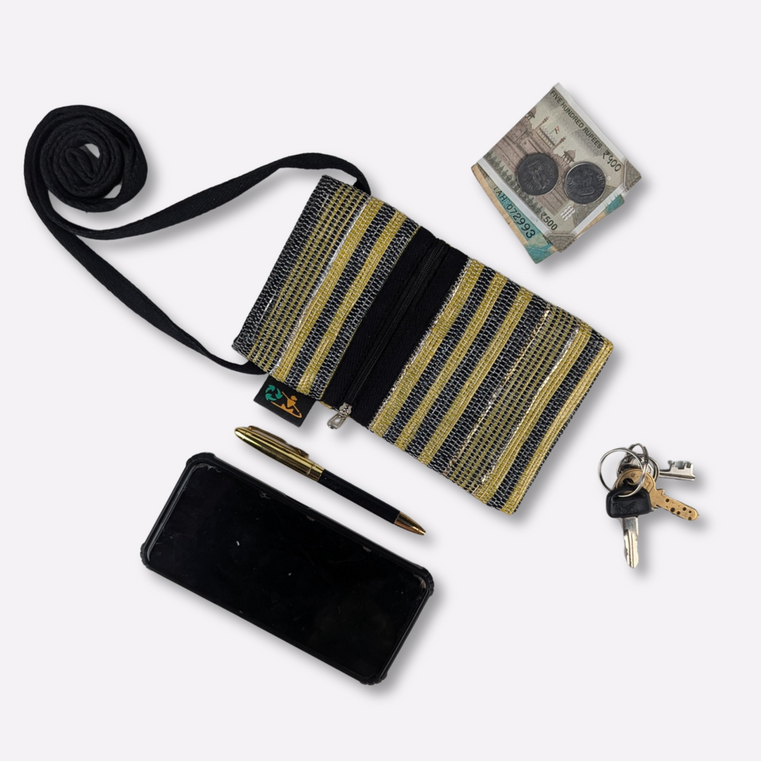 Upcycled Handwoven Mobile Sling (MSL0325-024) PS_W